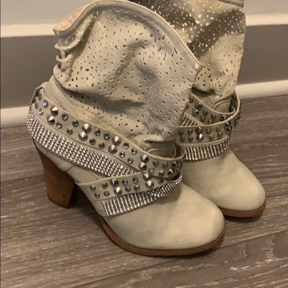 Tan booties